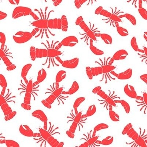 red lobsters on plain white - size L