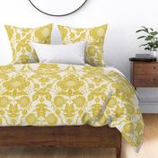 Sunflower Damask - Mellow Gold