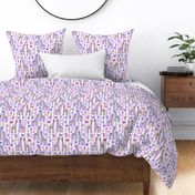 Rainbow Giraffe Friends - lilac purple stripes, medium