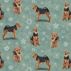 The Welsh Terrier Dog - Green