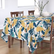 funny toucan in tropical jungle blue collection