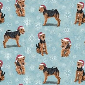 The Christmas Welsh Terrier Dog 