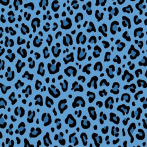 ★ LEOPARD PRINT in AZURE BLUE ★ Small Scale / Collection : Leopard spots – Punk Rock Animal Prints