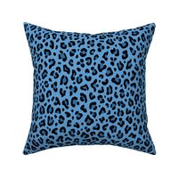 ★ LEOPARD PRINT in AZURE BLUE ★ Medium Scale / Collection : Leopard spots – Punk Rock Animal Prints