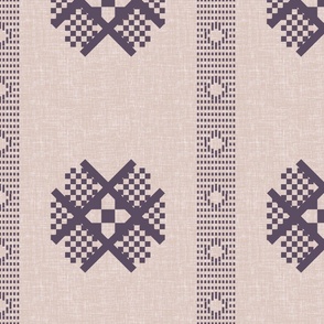 Tana Bana- Tribal Geometric Mudcloth Stripes- Lavender- Large Scale