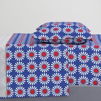 Jumbo Retro Daisy  Red White Blue USA flowers