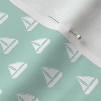 (small scale) sailboats - nautical - mint - LAD21