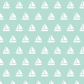 (small scale) sailboats - nautical - mint - LAD21
