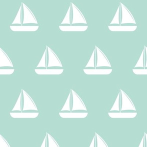 sailboats - nautical - mint - LAD21