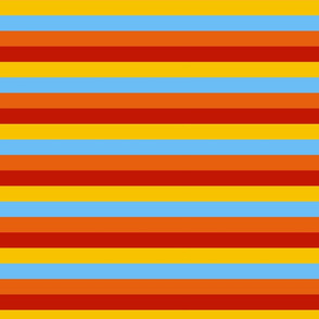 70s stripes yellow red orange blue