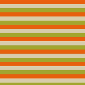 stripes green tan orange