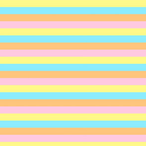 stripes pastel yellow pink orange blue