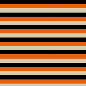 stripes black tan orange