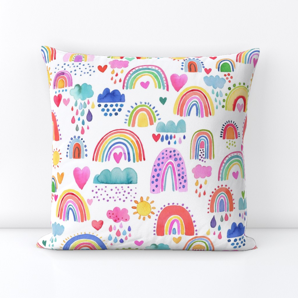 Rainbows of hope in the Sky Multicolored Nursery Kids Baby