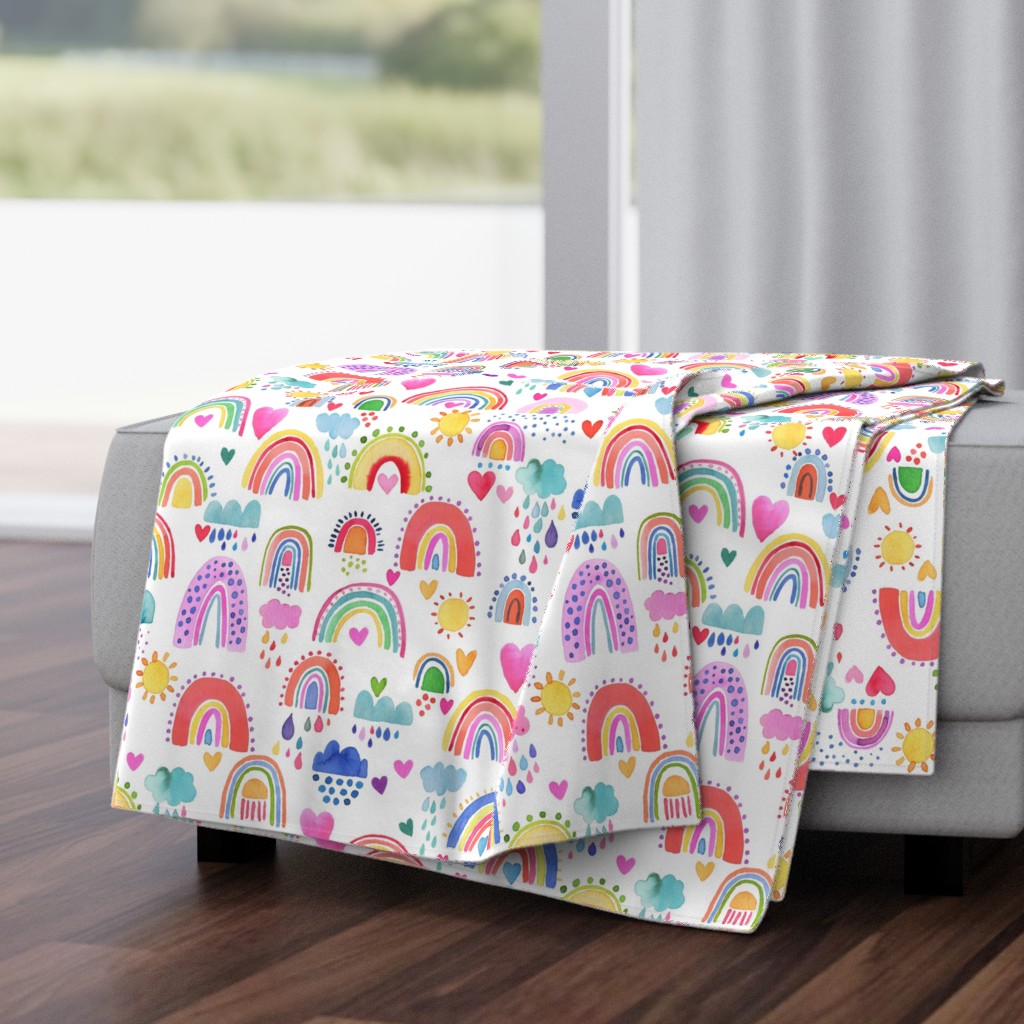 Rainbows of hope in the Sky Multicolored Nursery Kids Baby