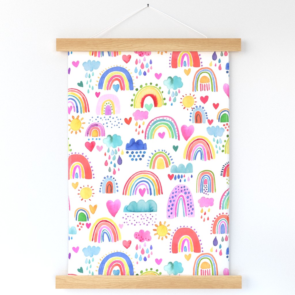 Rainbows of hope in the Sky Multicolored Nursery Kids Baby