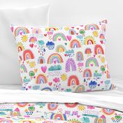 Rainbows of hope in the Sky Multicolored Nursery Kids Baby