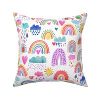 Rainbows of hope in the Sky Multicolored Nursery Kids Baby