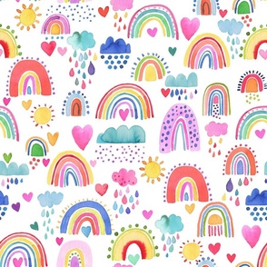 Rainbows of hope in the Sky Multicolored Nursery Kids Baby