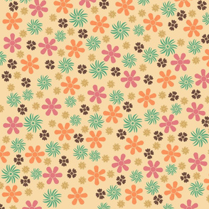 Abstract Daisies in Sherbert