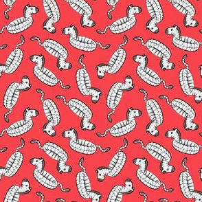 (small scale) zebra pool floats - summer floaties - red - LAD21