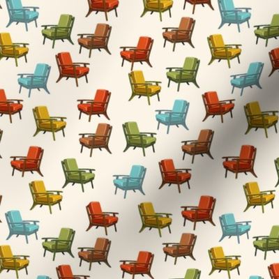 Mid Century Chairs, Alt Colors - Sm, approx 1 inch ©Luanne Marten