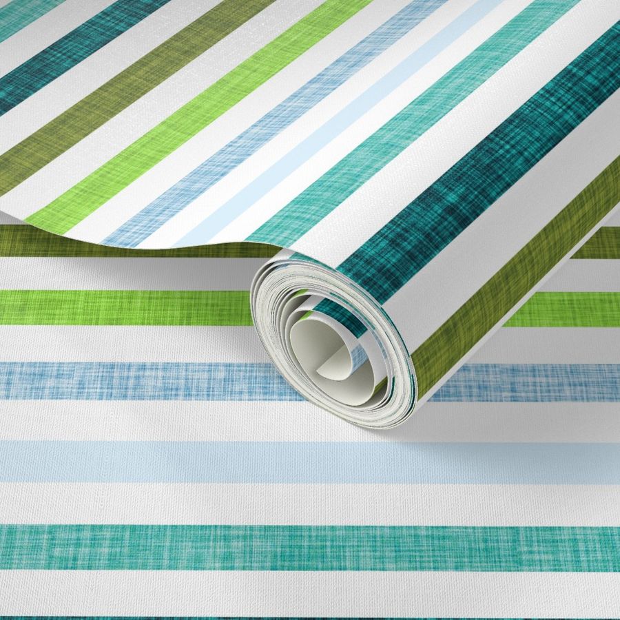 1/2" linen stripes: baby, tiffany, teal no. 2, 165-8, chartreuse, sky