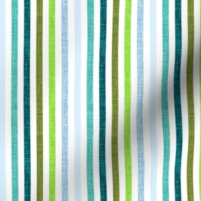 1/4" rotated linen stripes: baby, tiffany, teal no. 2, 165-8, chartreuse, sky