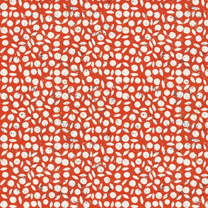 Happy nordic dots on red