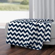 1" white sailor blue chevron