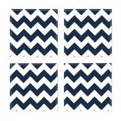 1" white sailor blue chevron