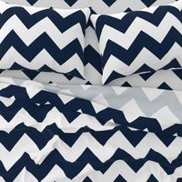 3" white sailor blue chevron