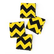 1" black yellow chevron