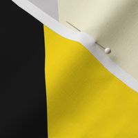 3" black yellow chevron