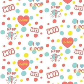 K-Pop Dots on white