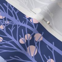 winter trees mistletoe moonlight wallpaper scale by Pippa Shaw