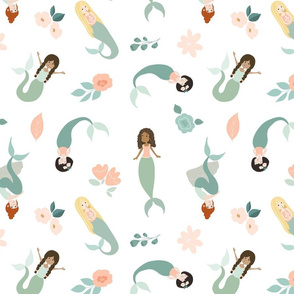 Mermaids and Flowers Medium