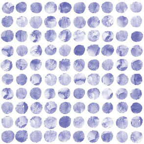 Watercolor Polka Dot Circles Small Blue