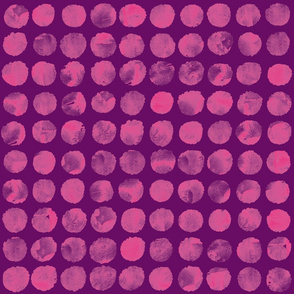 Watercolor Polka Dot Circles Small Dark Pink