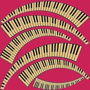 Piano Keys Curved Tan