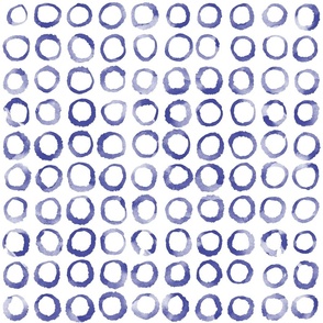 Watercolor Circles Small Blue