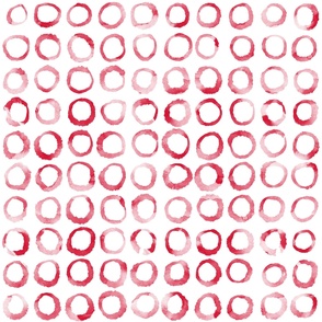 Watercolor Circles Large Red