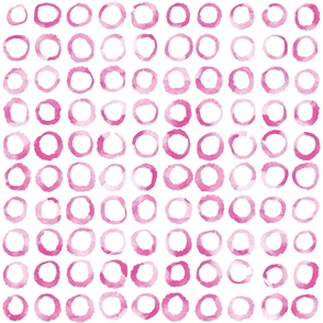 Watercolor Circles Large Pink 