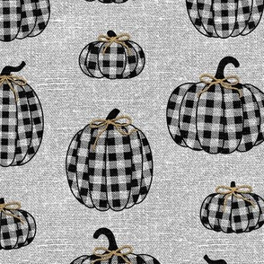 Black Buffalo Plaid Pumpkins (Small Scale)