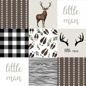 rustic buck patchwork -  little man