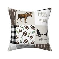 rustic moose patchwork - little man