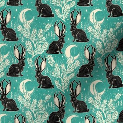 Jackalope - 4.5" small - turquoise & black