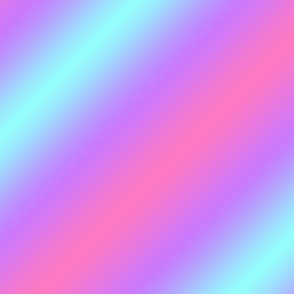 fairy kei ombre 1 - cyan blue, purple, hot pink - bold sweet diagonal gradient
