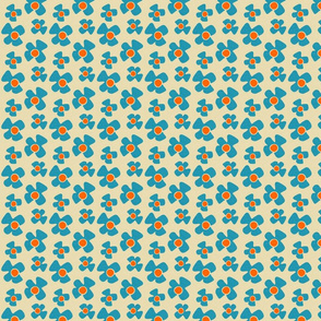 new floral daisy Blue Small
