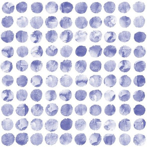 Watercolor Polka Dot Circles Tiny Blue